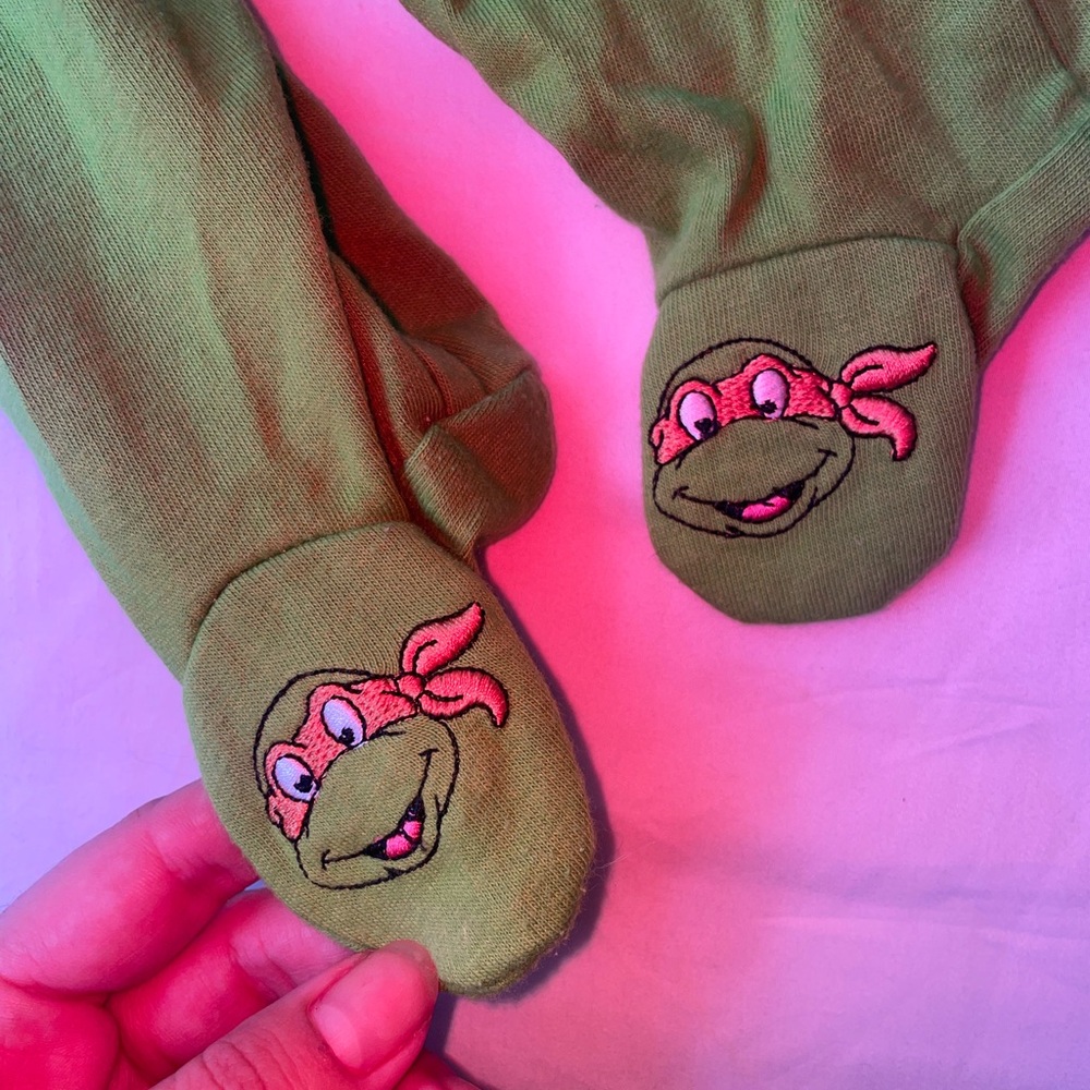 Baby Ninja Turtle Costume 6M 9M Onesie - Picture 4 of 4